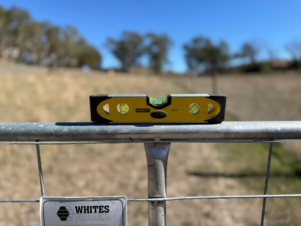 Image of a well-hung farm gate